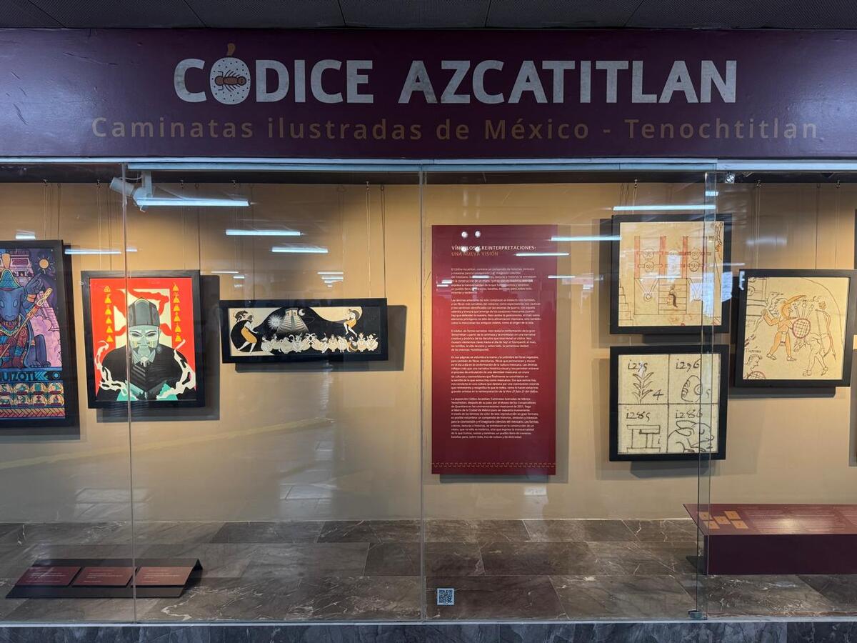 La exposición se llama “Códice Azcatitlan: Caminatas Ilustradas de México-Tenochtitlan”. (Foto: Especial)