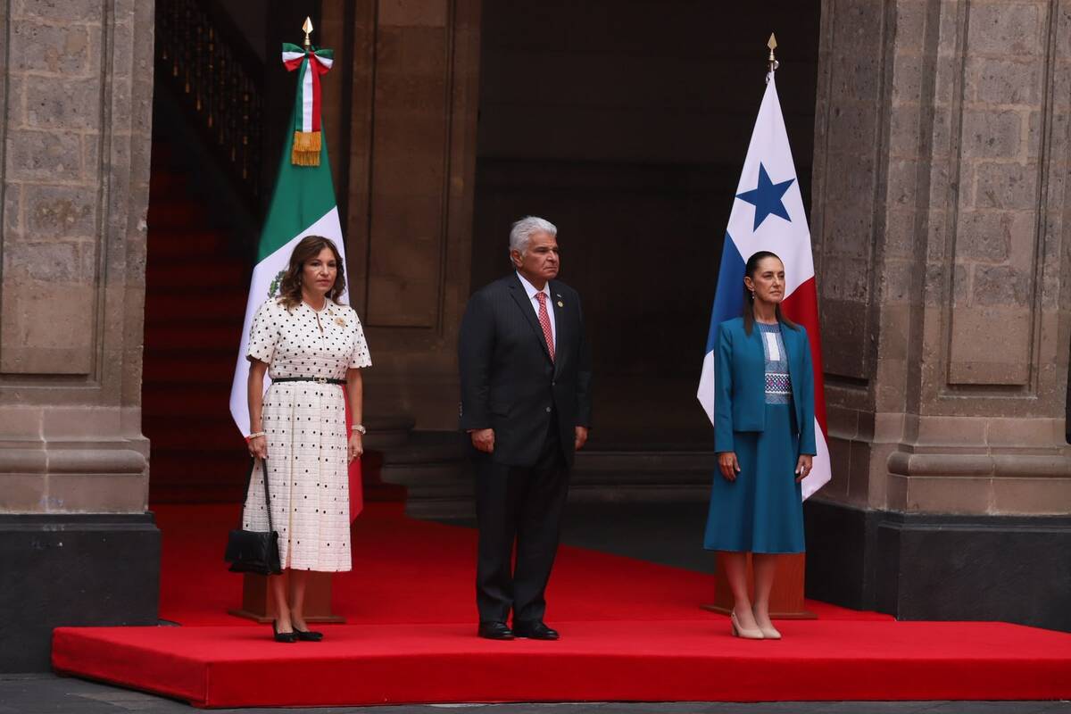 Sheinbaum recibió al presidente de Panamá y a su esposa en Palacio Nacional. | Foto: Octavio Hoyos