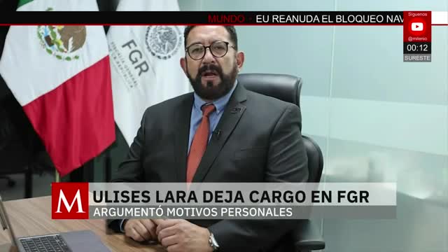 Ulises Lara abandona fiscalía tras polémicas que lo enfrentaron a Ernestina Godoy y ministra