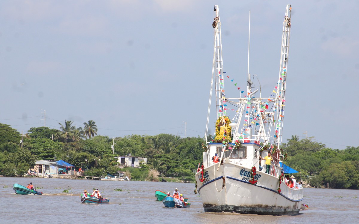 Virgen del Carmen, la fe que navega con los pescadores de Tamaulipas. | Foto: Yazmín Sánchez