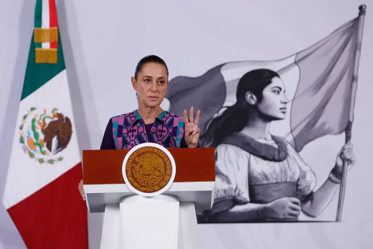 La Presidenta se pronunció sobre las aspiraciones de LeBarón rumbo a 2027. | Foto: Ariana Pérez