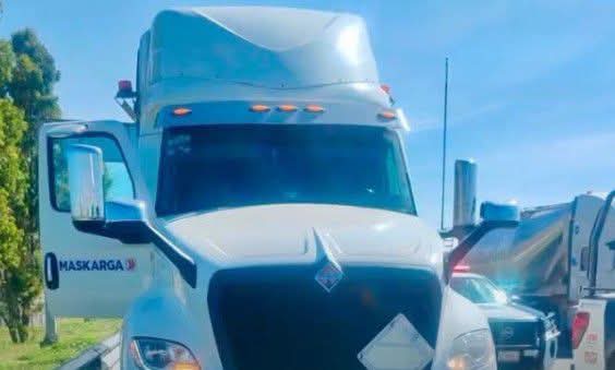 Robo de tractocamión en la México-Pachuca. (Cortesía)