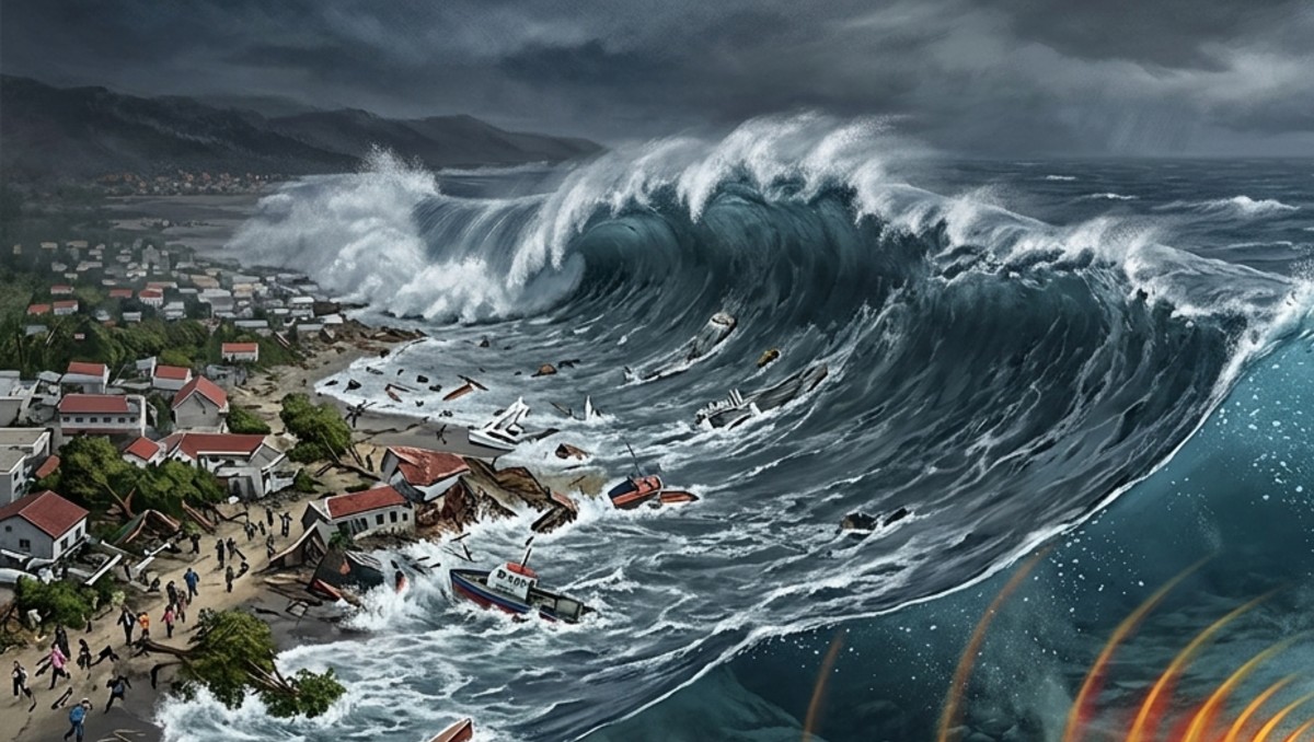 Imagen ilustrativa de un tsunami. | FOTO: MILENIO