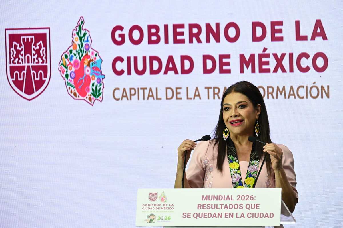 La Jefa de Gobierno, Clara Brugada Molina durante la conferencia de prensa "Mundial 2026: Resultados". | Foto: Daniel Augusto