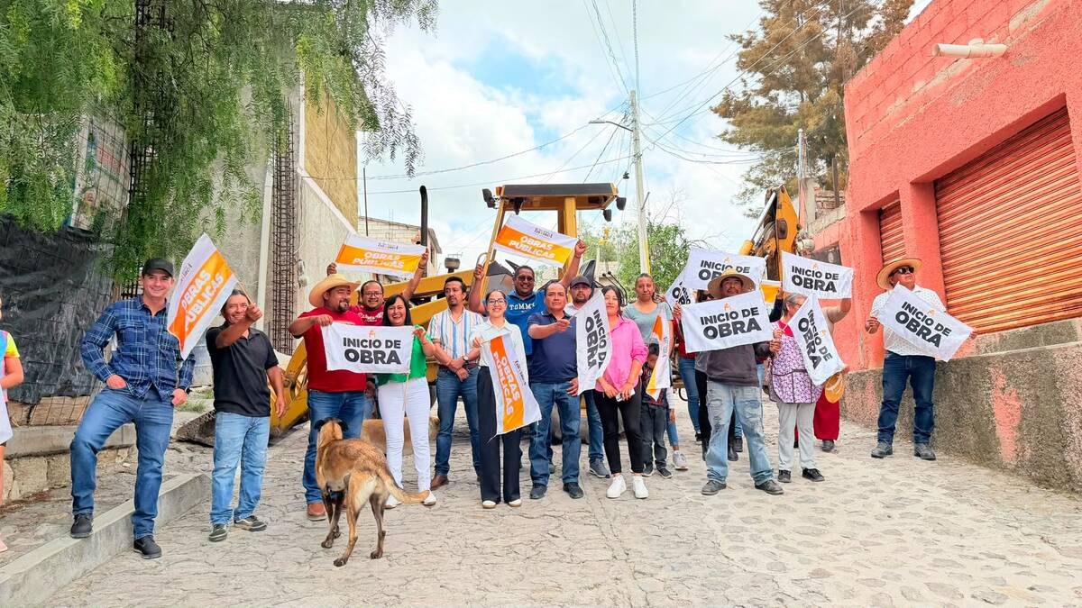 Proyectos de obra pública en Tlaxiaca. (Cortesía)
