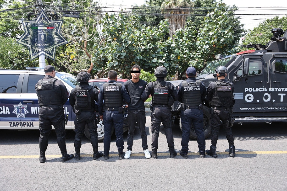 El sujeto fue detenido en Zapopan. (Cortesía Secretaría de Seguridad)