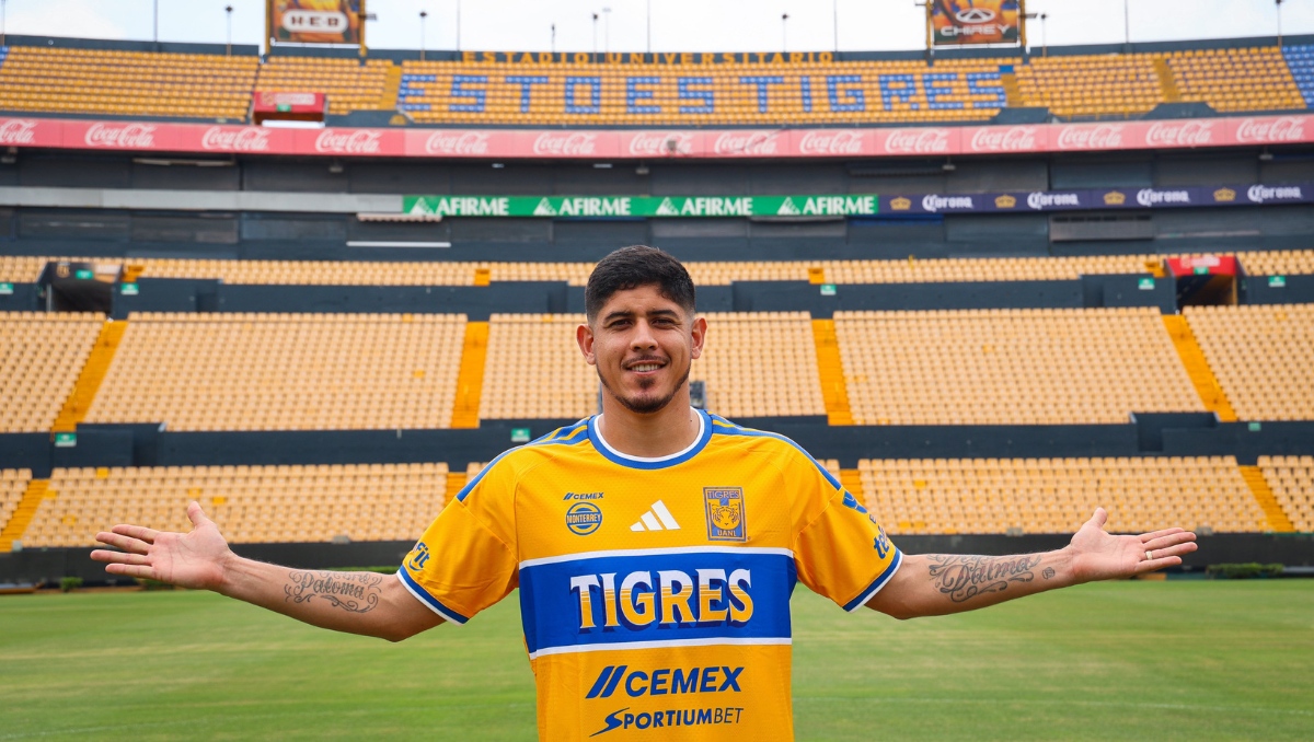 Alan Franco tiene su primer entrenamiento con los Tigres (X: @TigresOficial)