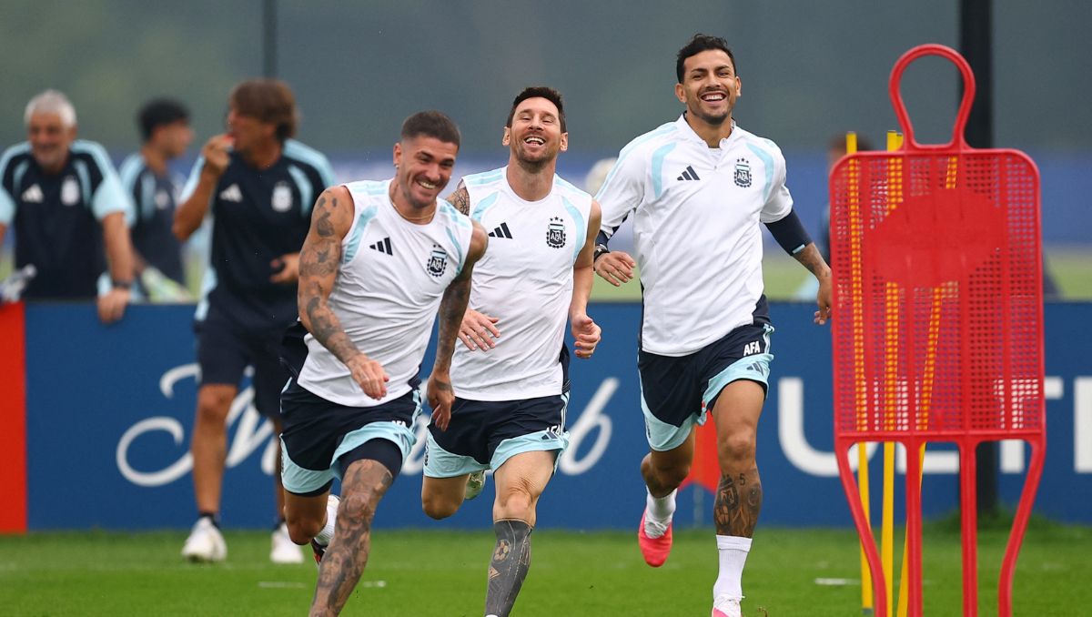 Argentina entrenó bajo la lluvia previo a la Final del Mundial 2026