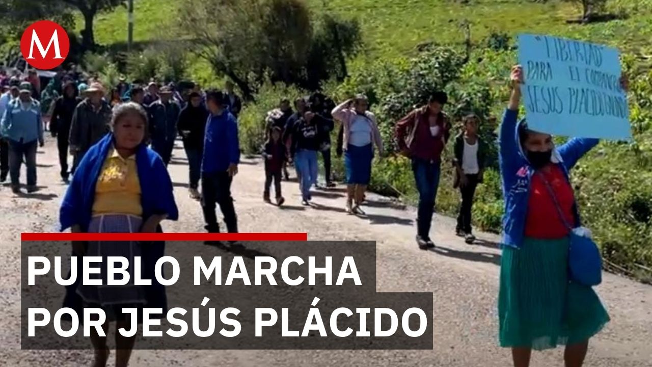 Comunidad de Guerrero marcha para exigir liberación de Jesús Plácido, acusado por autoridades