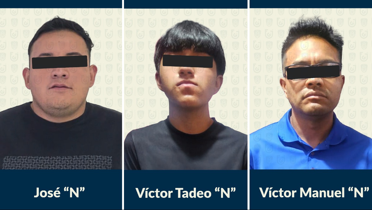 Fueron detenidos tres presuntos integrantes del grupo Don Pollo tras un cateo en la alcaldía Iztapalapa. | Fiscalía de la CdMx