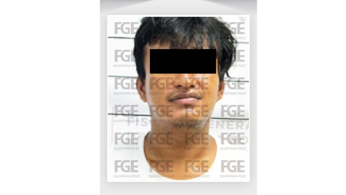 Detienen a hombre señalado por su víctima del sexo femenino en alberca de Puerto Morelos. | FOTO: FGE Quintana Roo