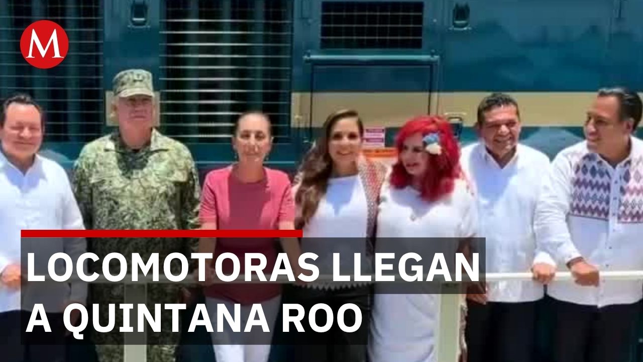 Llegan 12 locomotoras del tren maya de carga; generales y gobernadores aceleran proyecto
