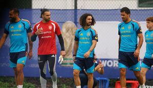 Suspenden momentáneamente último entrenamiento de España por tormenta eléctrica previo a la Final del Mundial.
