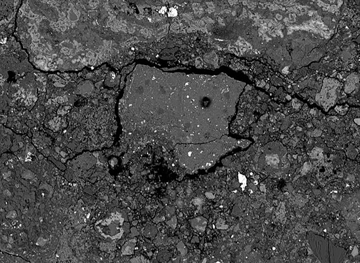 Este pedazo del meteorito es un tipo específico de roca espacial llamada condrita CM. | Foto: The New York Times