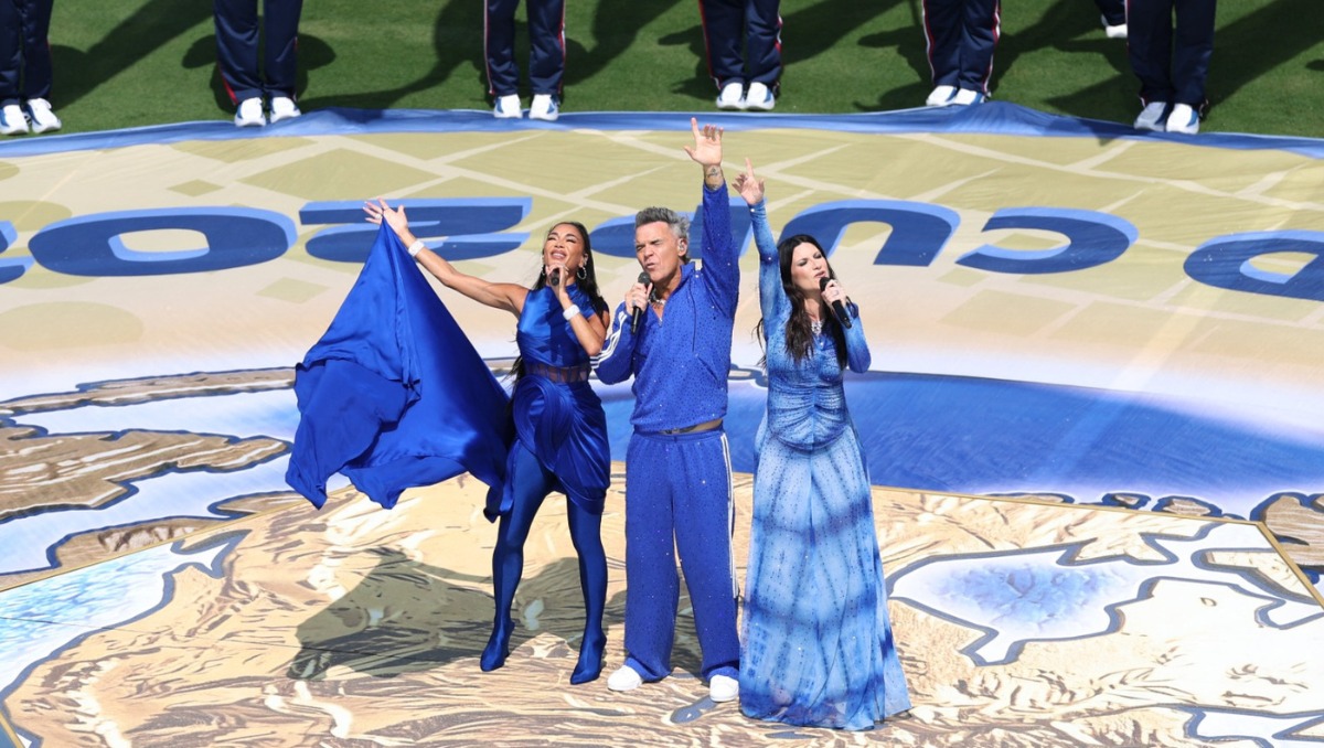 El show de Robbie Williams, Laura Pausini y Nicole Scherzinger. | AFP