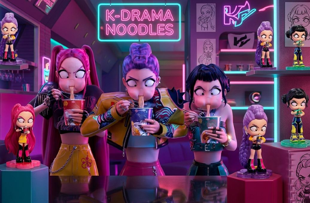 ¿Cómo comprar a las "Guerreras K-pop" comiendo ramen? | IA