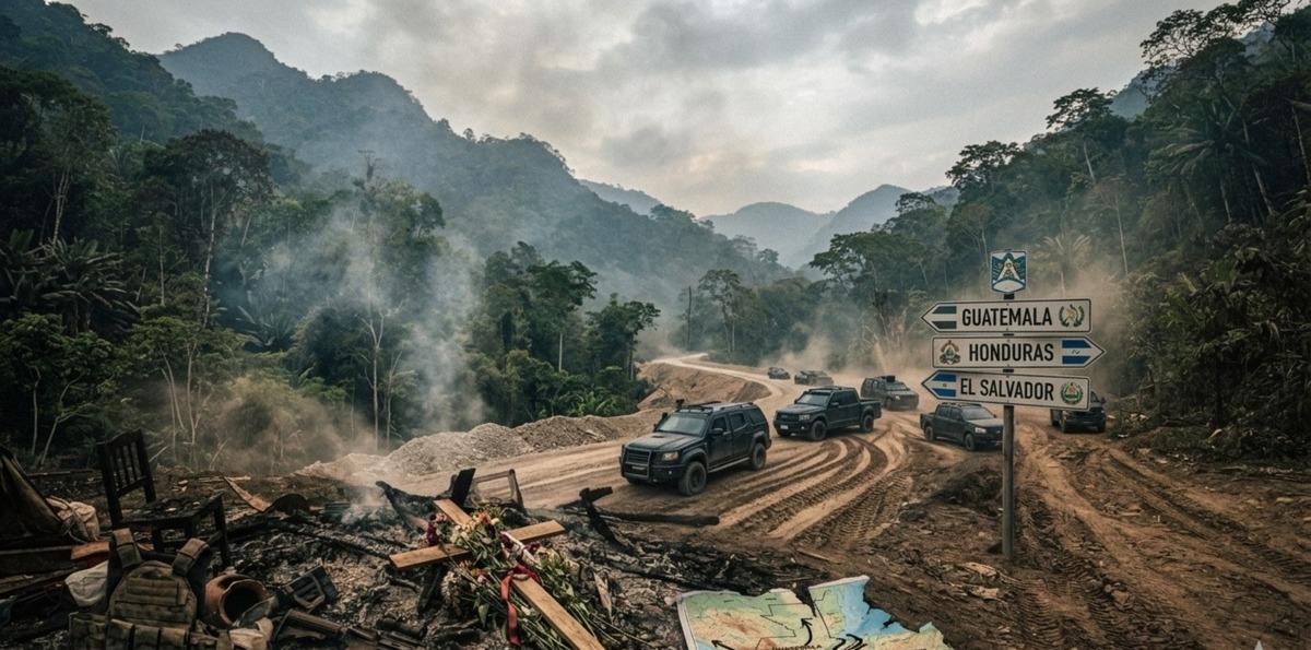 El corredor fronterizo de Guatemala cobra valor estratégico para el narcotráfico transnacional. | Foto: IA