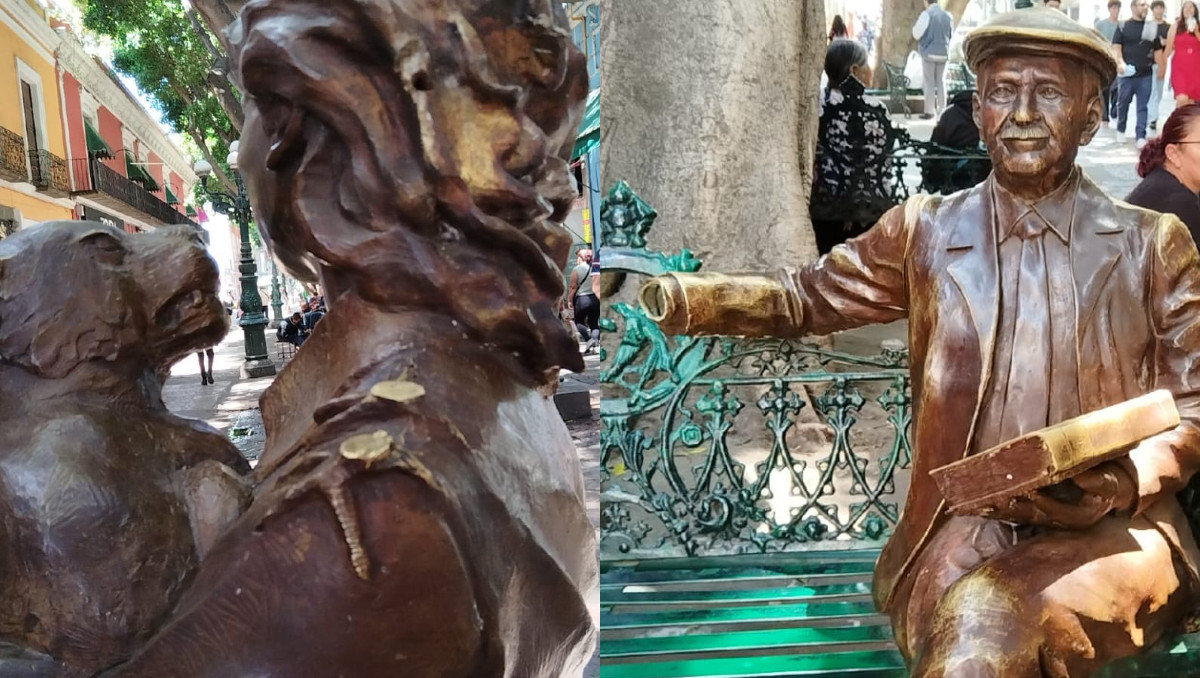 Roban águila de la escultura Amy Camacho y mano de Pedro Ángel  | Angélica Tenahua