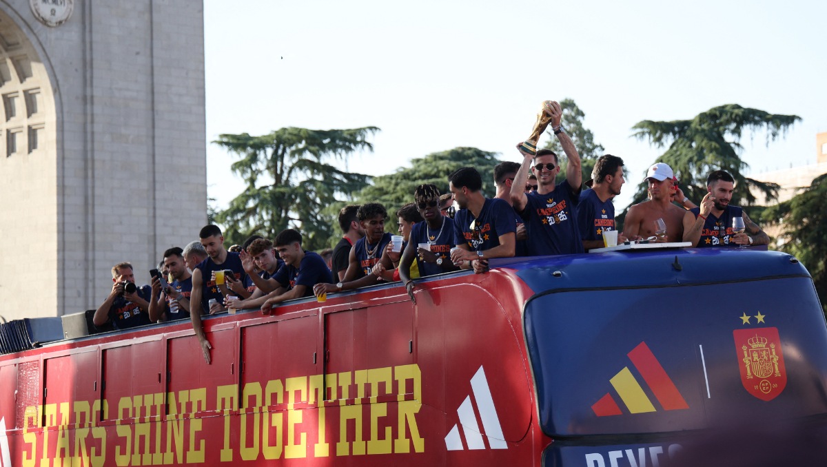 Selección de España celebra el título del Mundial 2026 con aficionados en Madrid (Reuters)