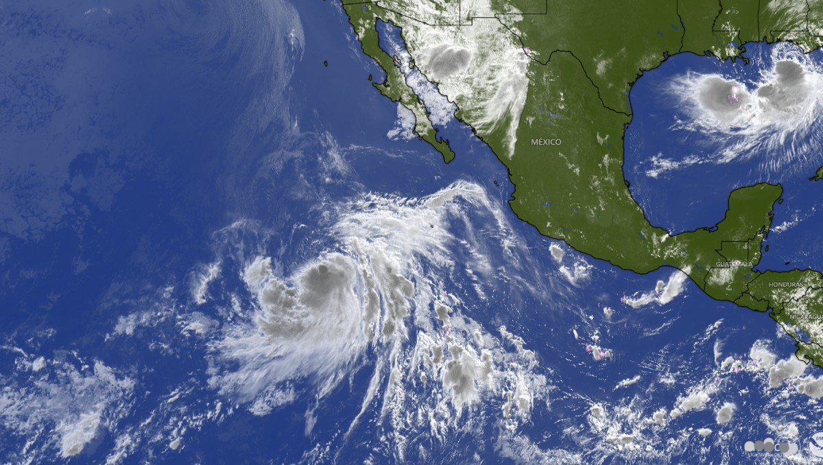 El huracán se está moviendo hacia el noroeste. | Windy
