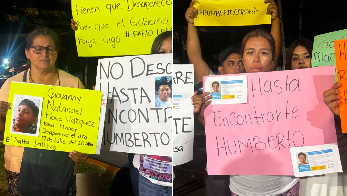 Familias de Giovanny Natanael y Carlos Humberto se manifestaron ante la no localización de los menores (Usi Toledo)