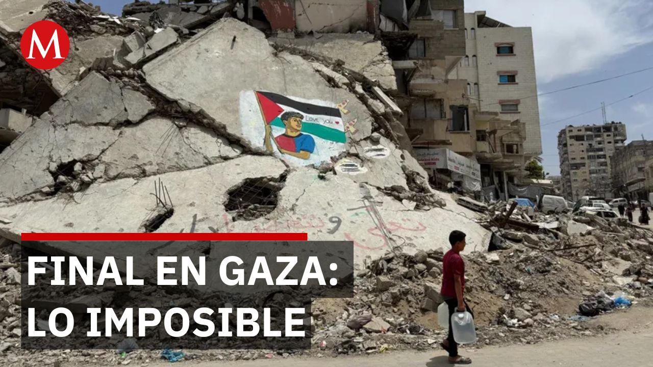 Gazatíes se reúnen en campamentos para ver la final de futbol España vs Argentina entre bombardeos