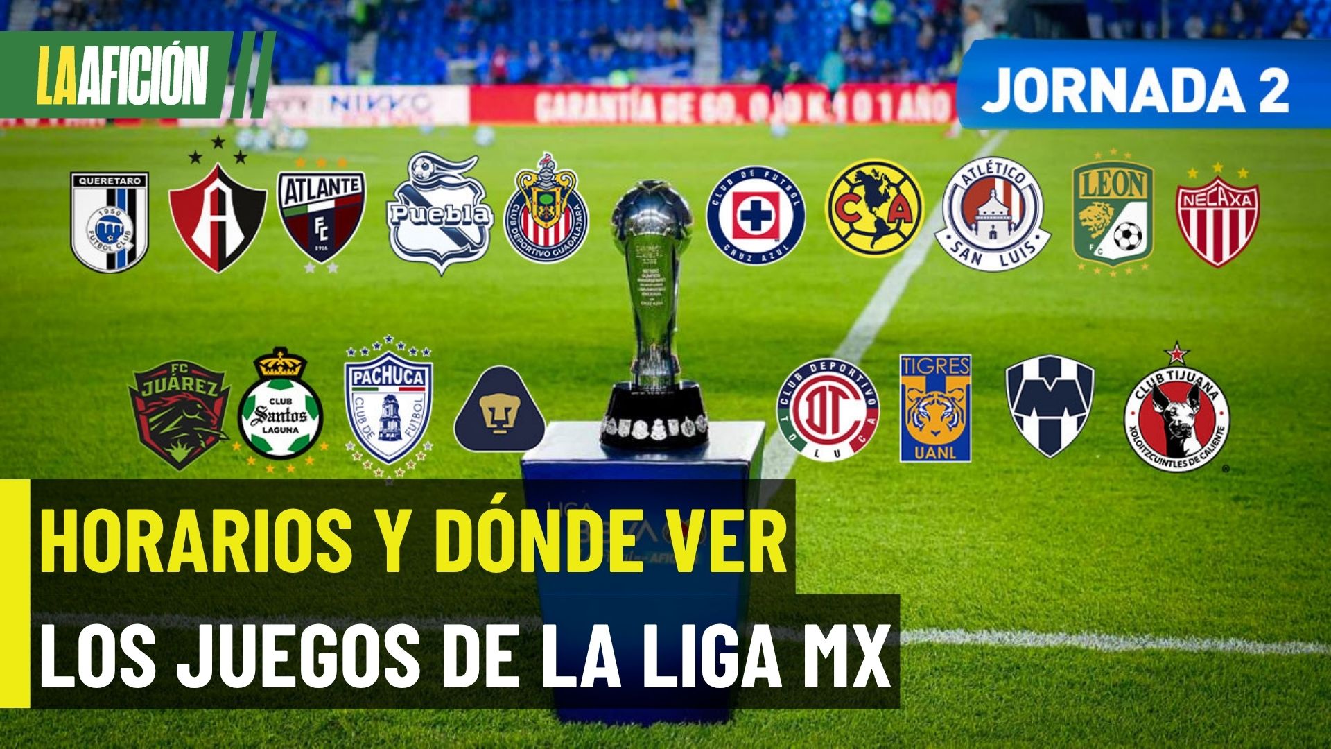 Horarios y en dónde ver EN VIVO los partidos de la jornada 2 de la Liga MX