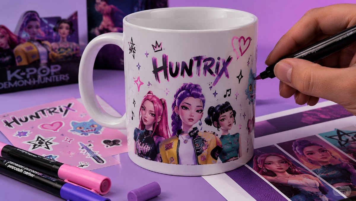 Cómo decorar una taza de Las Guerreras K-pop paso a paso | IA DISCOVER