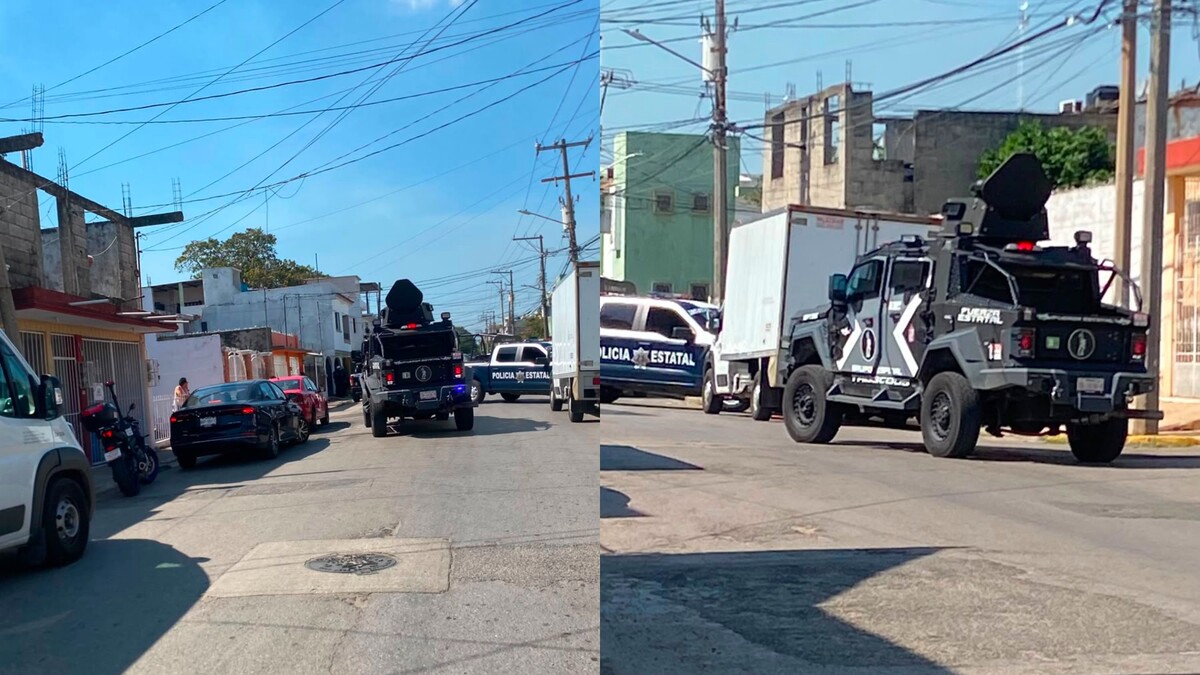El despliegue fue realizado por corporaciones estatales y federales en la colonia Infonavit Atasta. | Foto: Especial