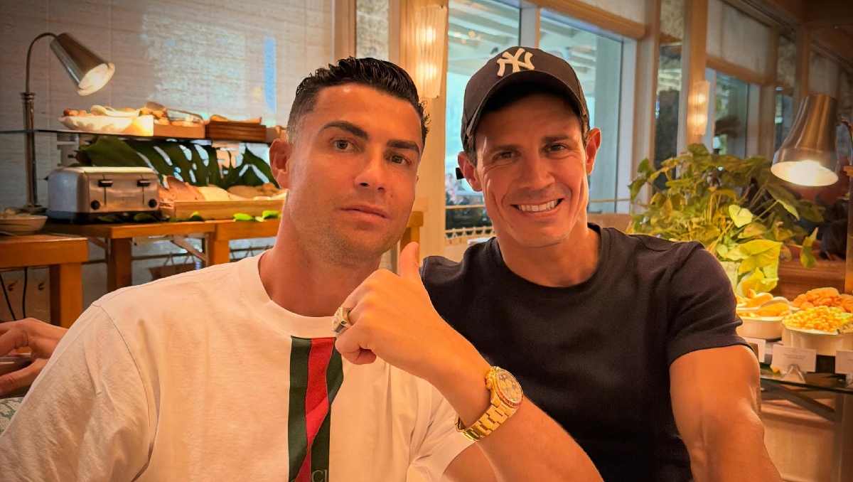 Edu Aguirre, periodista y amigo de Cristiano Ronaldo que peleará en la Velada del Año (Instagram @eduaguirre7)