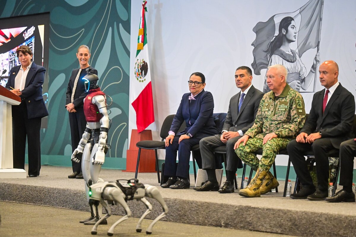 Los robots fueron presentados en la mañanera de hoy en el Estado de México.