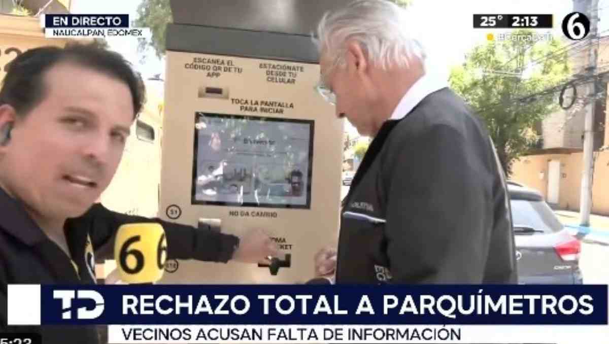 Parquímetro en Naucalpan no entregó comprobante tras el pago de un adulto mayor; hecho quedó grabado en vivo. | Foto: Especial