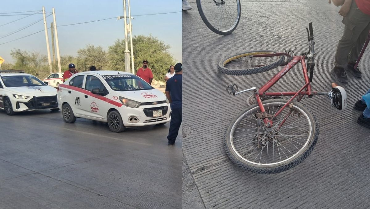 El ciclista resultó con lesiones que ameritaron traslado al hospital. | Cortesía de Vialidad