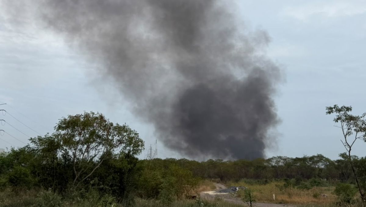 La densa columna de humo se observa desde distintos puntos del área metropolitana. | Fernanda Pérez