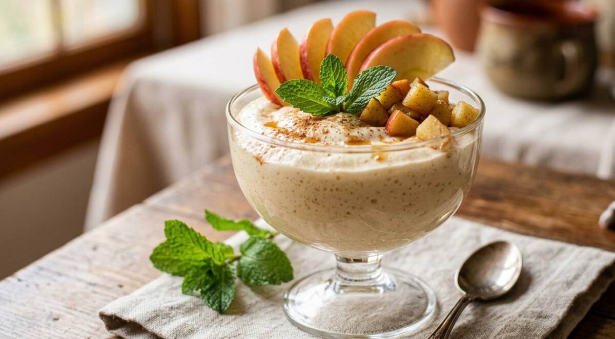 Mousse de manzana sin azúcar. | IA