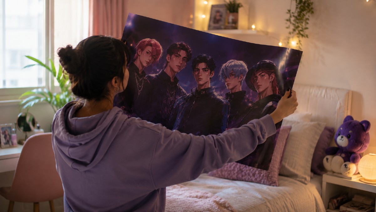 Cómo hacer un póster gigante de los Saja Boys de Las Guerreras K-pop | IA DISCOVER