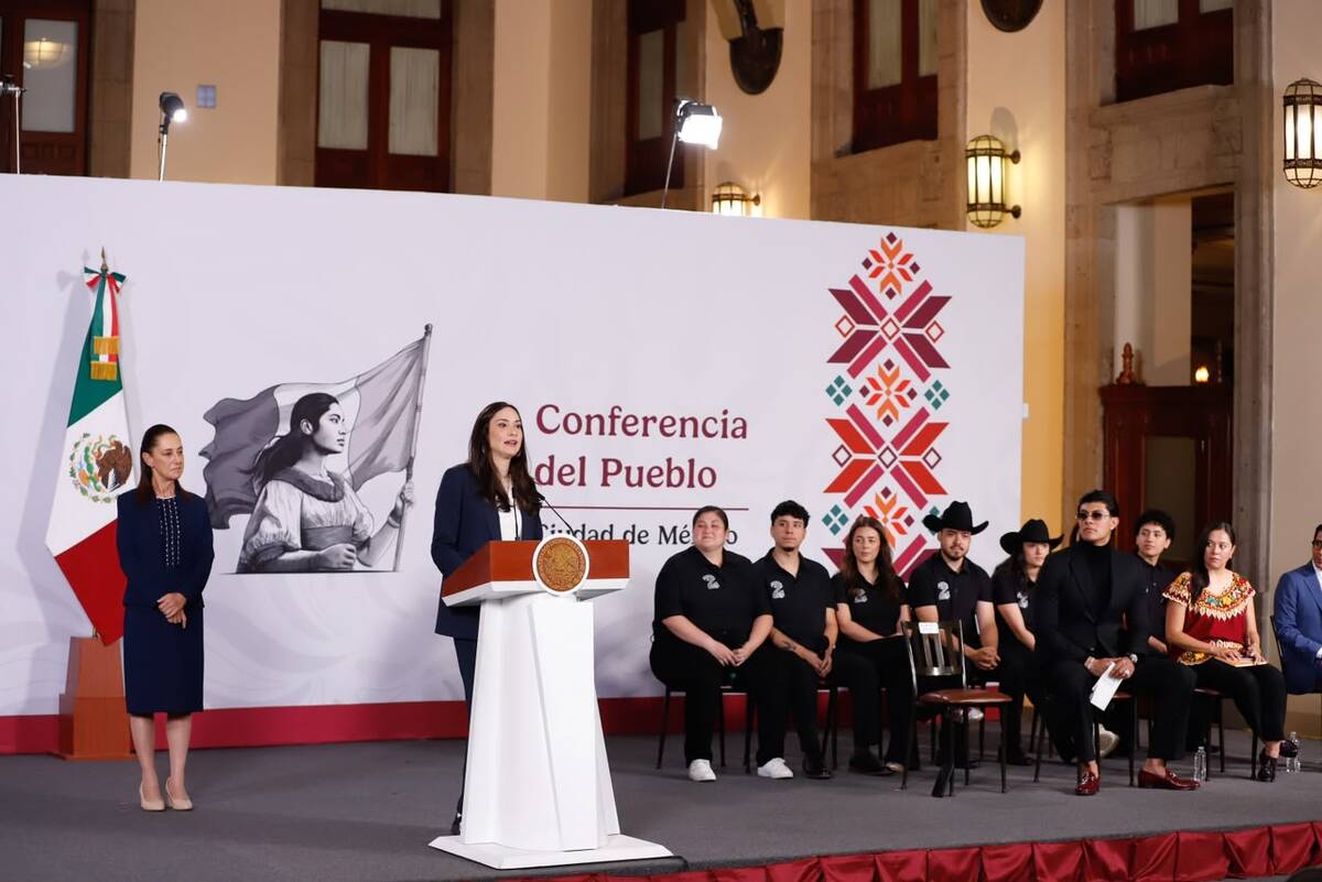 La secretaria de Cultura, Claudia Curiel de Icaza, presentó a los 6 concursantes de Estados Unidos en México Canta |Foto: