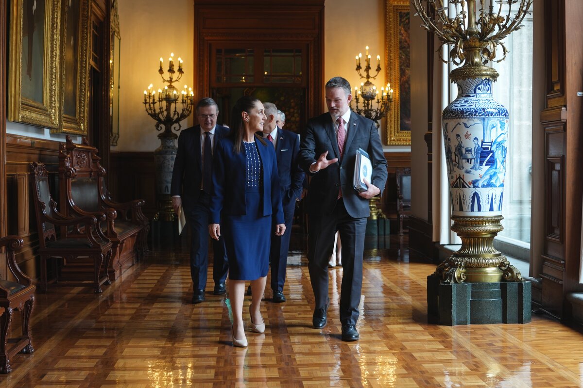 Sheinbaum y Jamieson Greer pactan fortalecer las cadenas de suministro de América del Norte.  | Foto: Especial