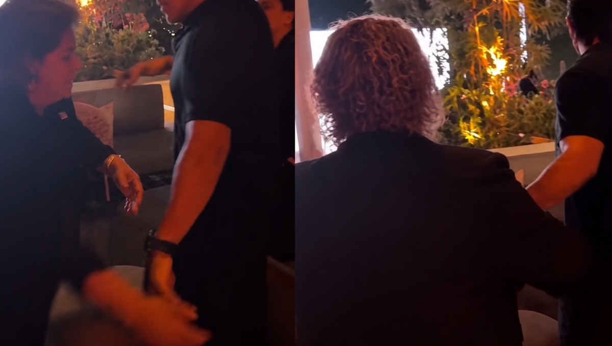 Vadhir Derbez vive incómodo momento en fiesta luego de que la mamá de Itatí López le diera una nalgada (Captura de pantalla)