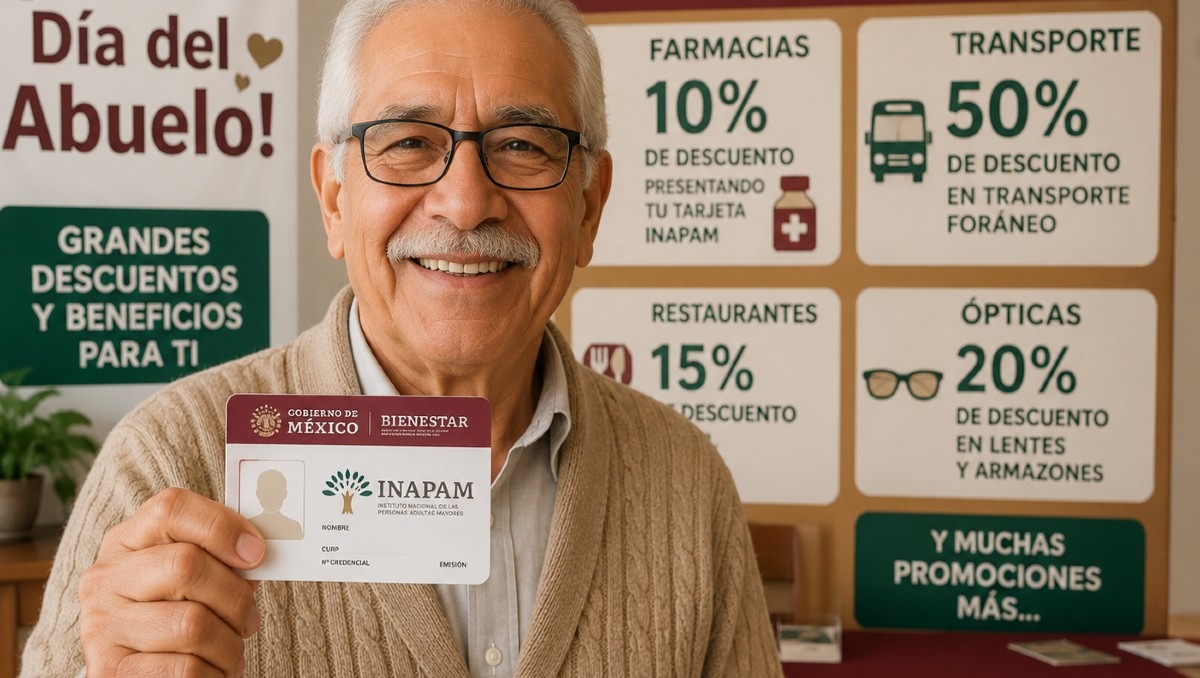 Descuentos INAPAM por Día del Abuelo: Cuáles puedes tener en 2026