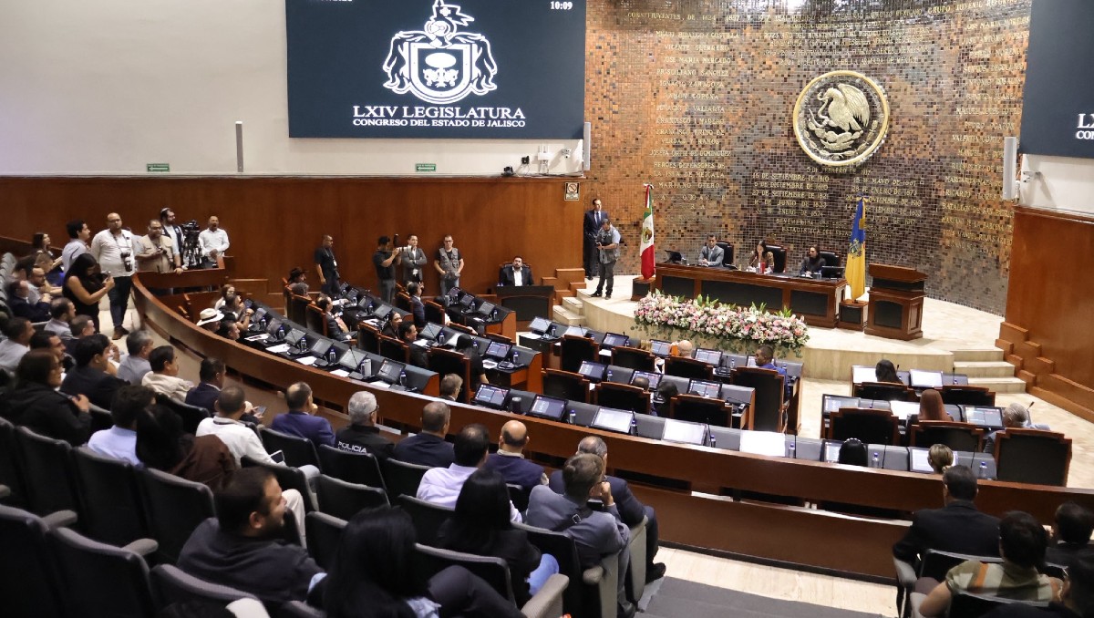 Congreso de Jalisco durante sesión en 2026 (Tomada de x.com/FombonaMarta)