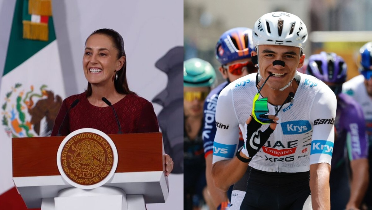 Sheinbaum felicitó Isaac del Toro por asegurar tercer lugar en el Tour de Francia. | Especial