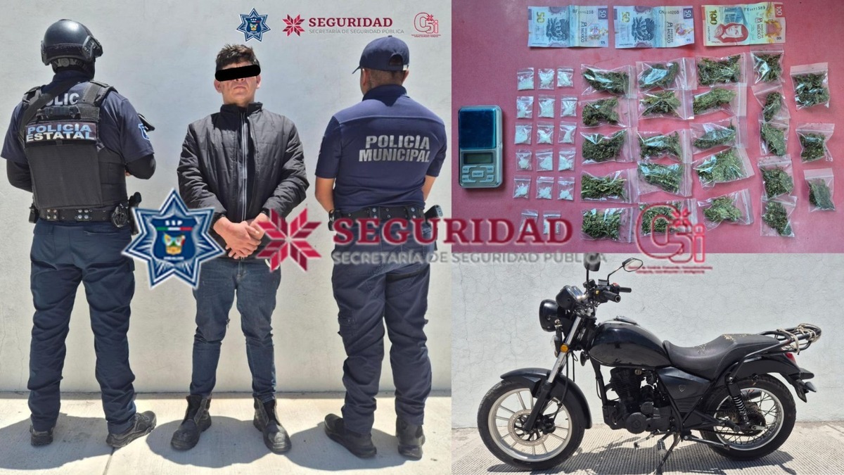 Un hombre fue detenido en Progreso de Obregón por su presunta relación con delitos contra la salud. (Cortesía: SSPH)
