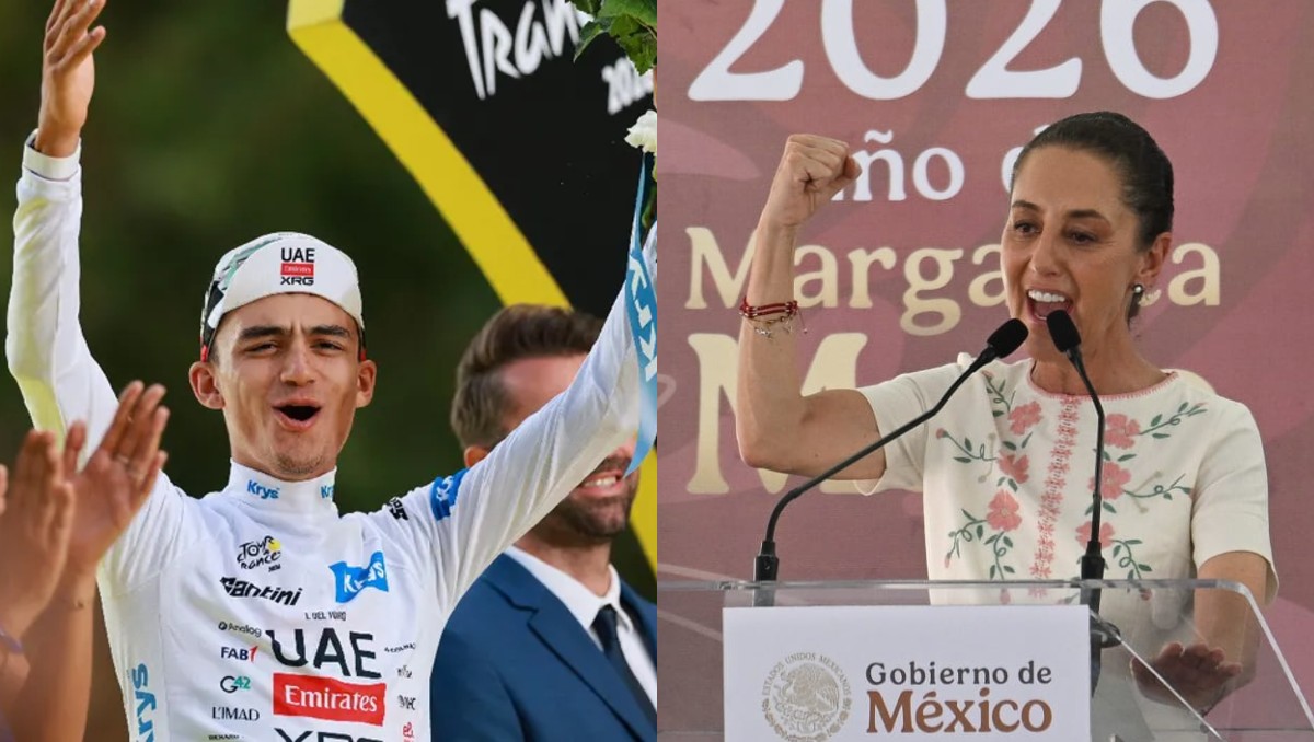 Isaac del Toro hace historia en el Tour de Francia 2026; Sheinbaum destaca que inspira a todo México | Daniel Augusto / Reuters