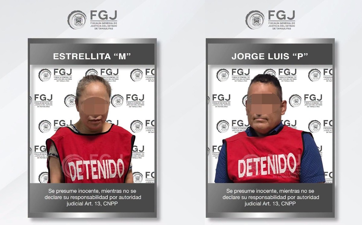 Estrellita 'M' y Jorge Luis 'P'; Detenidos por Caso Dafne |  FGJT