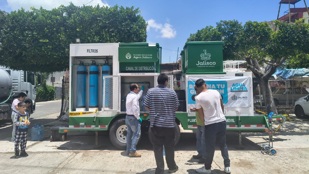 La planta potabilizadora móvil tiene nueva ubicación en el Área Metropolitana de Guadalajara (María José Camarena)