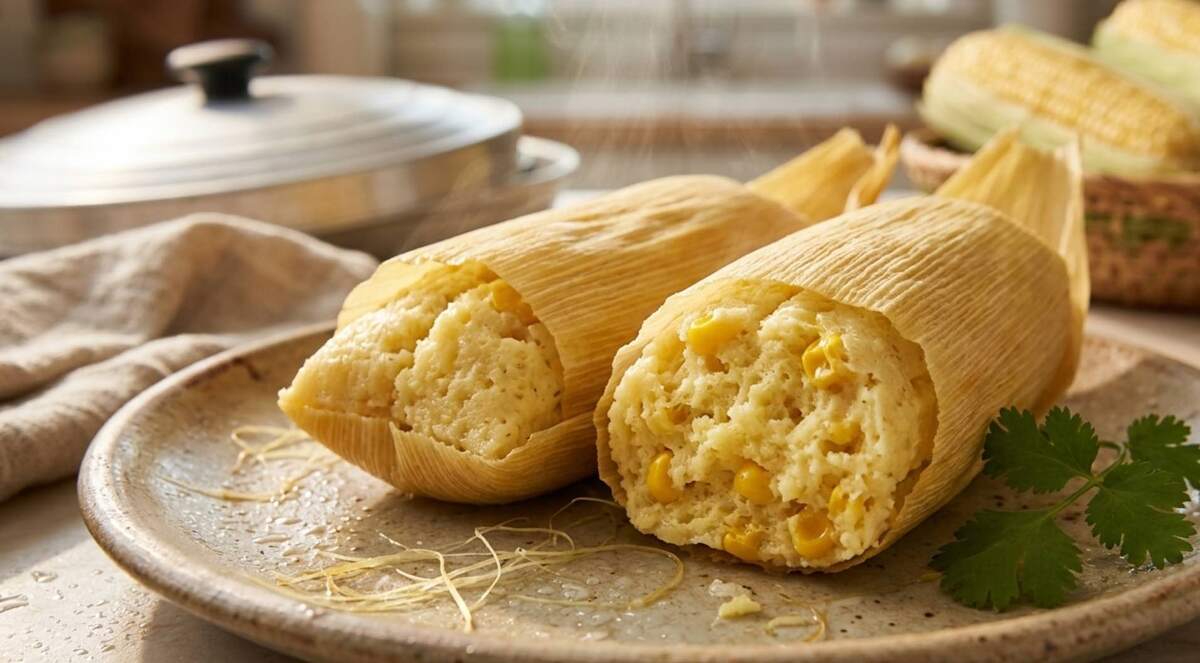 Receta para hacer tamales de elote. | IA