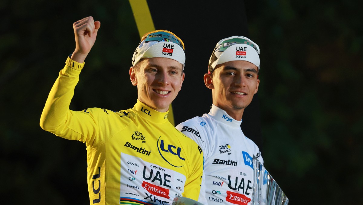Tadej Pogacar e Isaac del Toro quedaron en los lugares 1 y 3 del Tour de Francia (Reuters)