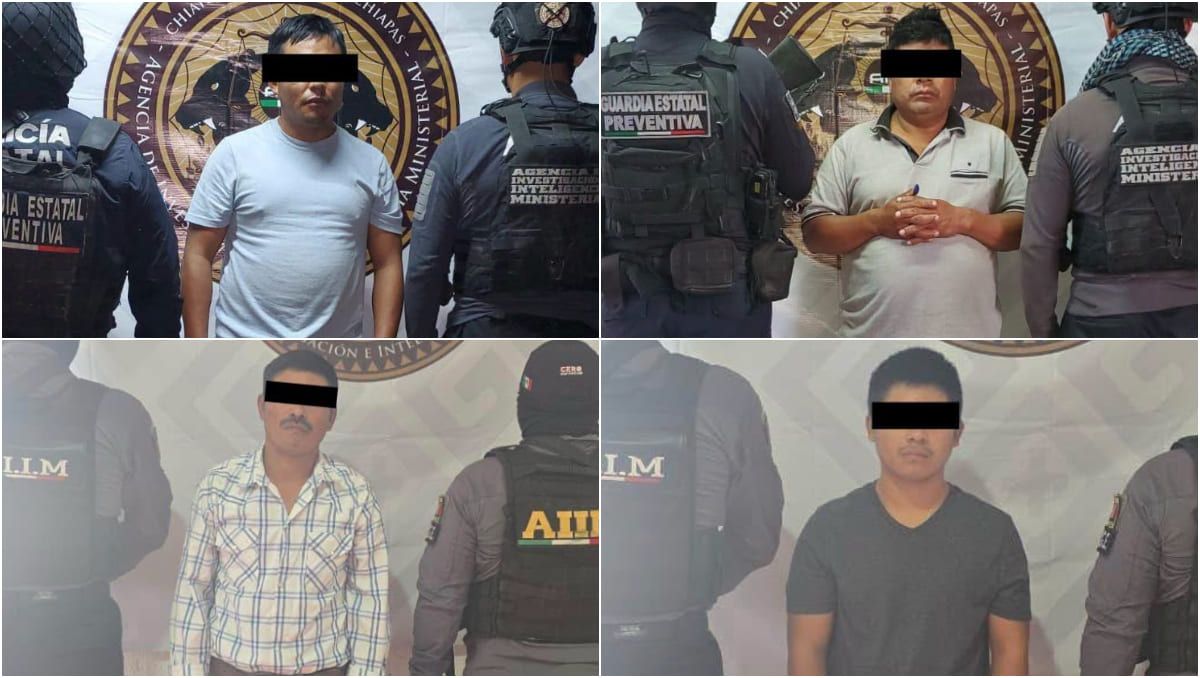 Las autoridades de Chiapas informaron la detención de cuatro hombres por el caso difundido en redes sociales. | FGE Chipas