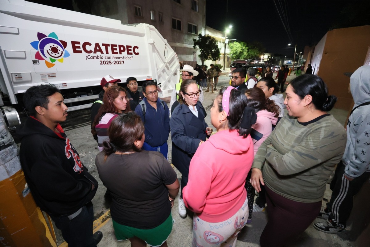 El programa de recolección nocturna de Azucena Cisneros retira más de 14 mil toneladas de basura para prevenir inundaciones en Ecatepec.